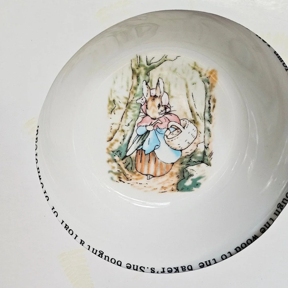 Wedgwood Peter‎ Rabbit 3 Piece Nursery Set Bone China Beatrix Potter Gift Baby